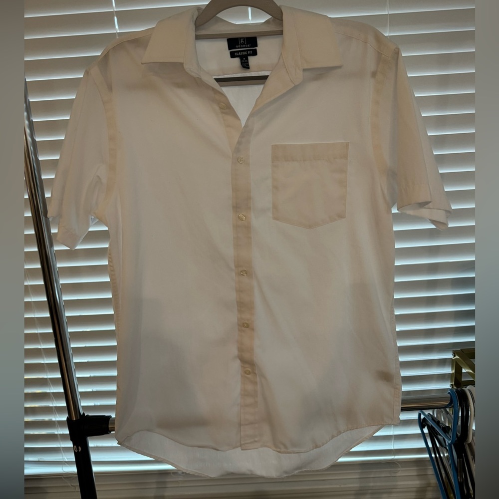 Short Sleeve White Button Down